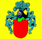 Dibujo Escudo de armas y casco pintado por vicor544a5