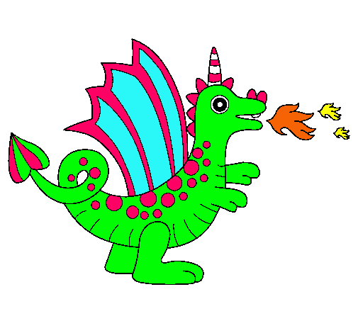Dibujo Dragón alegre II pintado por fercithax