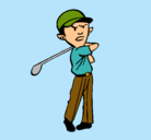 Dibujo Jugador de golf pintado por lolia