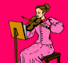 Dibujo Dama violinista pintado por clica