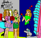 Dibujo Barbie de compras con sus amigas pintado por guti