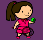 Dibujo Chica tenista pintado por merkis