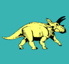 Dibujo Triceratops pintado por churri