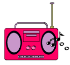 Dibujo Radio cassette 2 pintado por melany