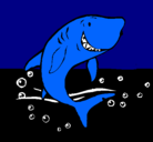 Dibujo Tiburón pintado por dieg