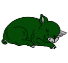 Dibujo Cerdo durmiendo pintado por jkklfgtr