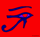 Dibujo Ojo Horus pintado por maohathi