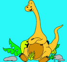 Dibujo Diplodocus sentado pintado por liuxx