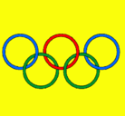 Dibujo Anillas de los juegos olimpícos pintado por rulo