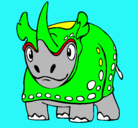 Dibujo Rinoceronte pintado por Daisy