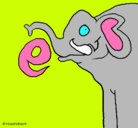Dibujo Elefante pintado por winx