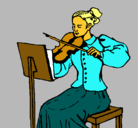 Dibujo Dama violinista pintado por lidiusca