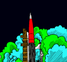 Dibujo Lanzamiento cohete pintado por MATEORN