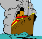 Dibujo Barco de vapor pintado por barco