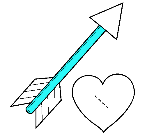 Dibujo Flecha y corazón pintado por xavi