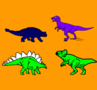 Dibujo Dinosaurios de tierra pintado por dinosauro