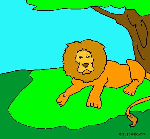 Dibujo Rey león pintado por pepe23