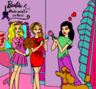 Dibujo Barbie de compras con sus amigas pintado por 1010