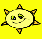 Dibujo Sol sonriente pintado por nereaa