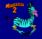Dibujo Madagascar 2 Marty pintado por gggggggggggg