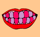 Dibujo Boca y dientes pintado por CAVV