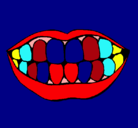 Dibujo Boca y dientes pintado por anonimos