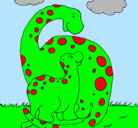Dibujo Dinosaurios pintado por tochematole