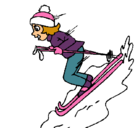 Dibujo Esquiadora pintado por mama