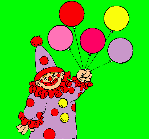 Payaso con globos