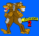 Dibujo Madagascar 2 Manson y Phil 2 pintado por BLUESHARP