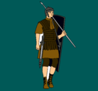 Dibujo Soldado romano pintado por chumel