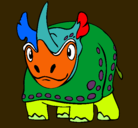 Dibujo Rinoceronte pintado por srico
