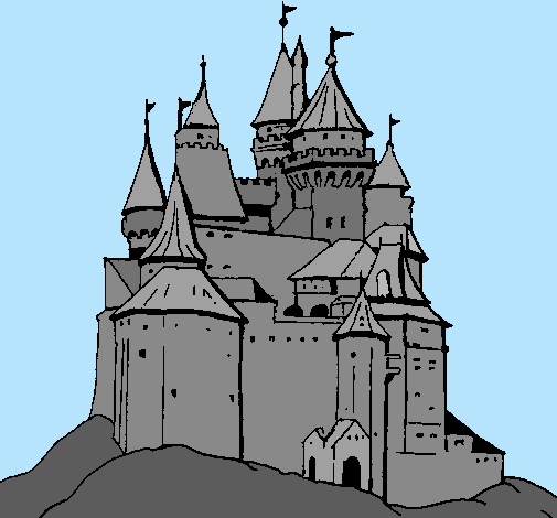 Dibujo Castillo medieval pintado por candreneth