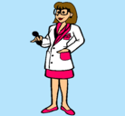 Dibujo Doctora con gafas pintado por kathie