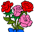 Dibujo Ramo de rosas pintado por paquito