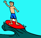 Dibujo Surfista pintado por hutfe