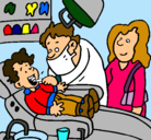 Dibujo Niño en el dentista pintado por locafea