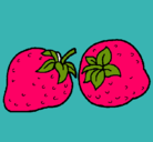 Dibujo fresas pintado por divas
