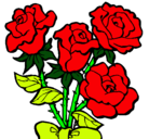 Dibujo Ramo de rosas pintado por Alicia45
