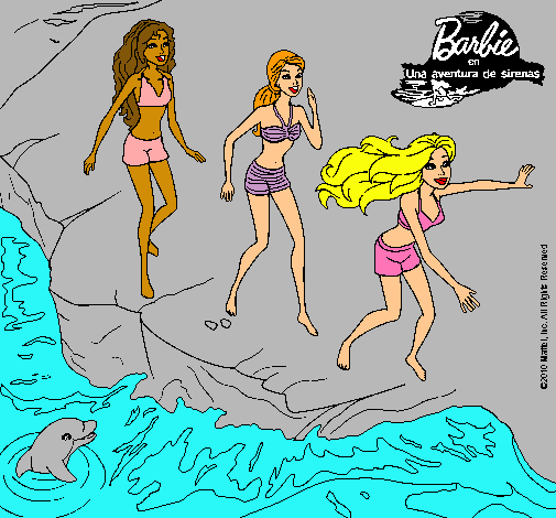 Barbie y sus amigas en la playa