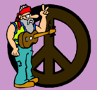 Dibujo Músico hippy pintado por dianabe