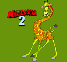 Dibujo Madagascar 2 Melman pintado por iaraflor