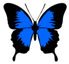 Dibujo Mariposa con alas negras pintado por pocoyo