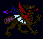 Dibujo Dragón agresivo pintado por EDUARDOGIL