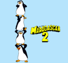 Dibujo Madagascar 2 Pingüinos pintado por viernes