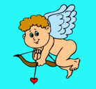 Dibujo Cupido pintado por higuita