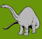 Dibujo Braquiosaurio II pintado por cuello