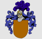 Dibujo Escudo de armas y casco pintado por candreneth