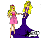 Dibujo Barbie estrena vestido pintado por jasmin8