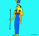 Dibujo Hathor pintado por egiptoo